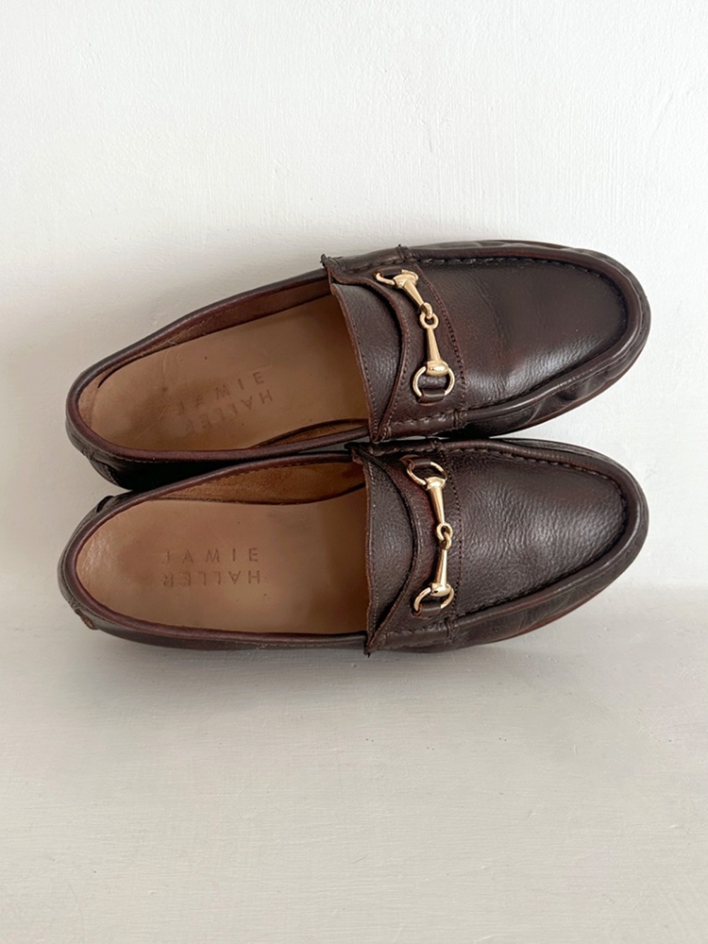 Jamie Haller bit loafer brown leather castagno horsebit loafers flats 36 6 6.5